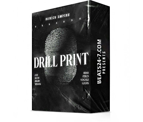 Royalty Free Trap Drill Drum Loops (Drill Drum Kit) "Drill Print" | Beats24-7
