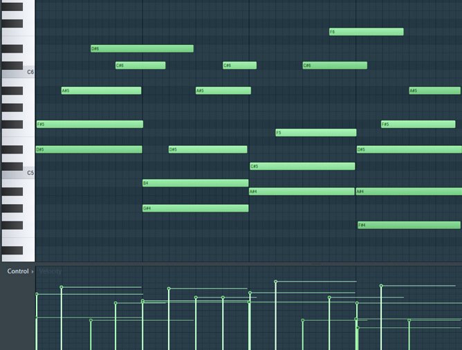 Note velocities in MIDI patterns - FL Studio 21